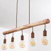 Pendant Light Gondo brown, rust-coloured, 5-light sources