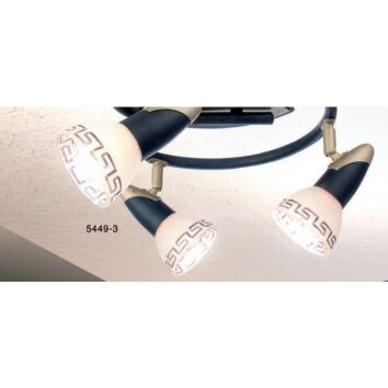 Globo NOVARA spotlight gold, black, 3-light sources