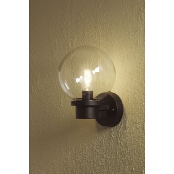 Konstsmide Nemi wall light black, 1-light source