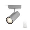 Philips HUE AMBIANCE WHITE BURATTO Spotlight base set silver, 1-light source, Remote control