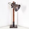 OKSBOL Table Lamp dark brown, grey, brushed steel, 1-light source