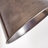 OKSBOL Table Lamp dark brown, grey, brushed steel, 1-light source
