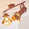 Lichinga ceiling spotlight rust-coloured, 2-light sources
