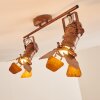 Lichinga ceiling spotlight rust-coloured, 2-light sources