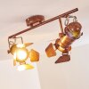 Lichinga ceiling spotlight rust-coloured, 2-light sources