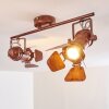 Lichinga ceiling spotlight rust-coloured, 2-light sources