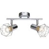 Globo Xara I ceiling spotlight chrome, 2-light sources