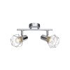Globo Xara I ceiling spotlight chrome, 2-light sources