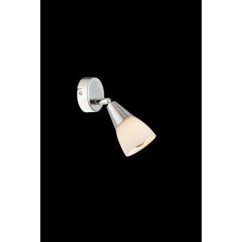 Globo wall light chrome, glass, 1-light source