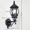 LENTUA outdoor wall light black, 1-light source, Motion sensor