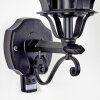 LENTUA outdoor wall light black, 1-light source, Motion sensor