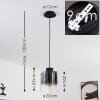 WICHITA Pendant Light smoke coloured, black, 1-light source