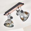 Hora Ceiling Light Dark wood, 2-light sources