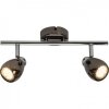 Brilliant MILANO ceiling light LED chrome, black, 2-light sources
