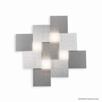 Grossmann CREO Ceiling Light LED aluminium, 4-light sources