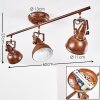 Ceiling Light Tina rust-coloured, 3-light sources