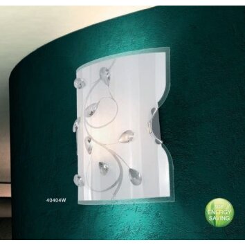 Globo BURGUNDY wall light matt nickel, white, 1-light source