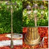 LANGSELE lamp post brown, gold, 3-light sources