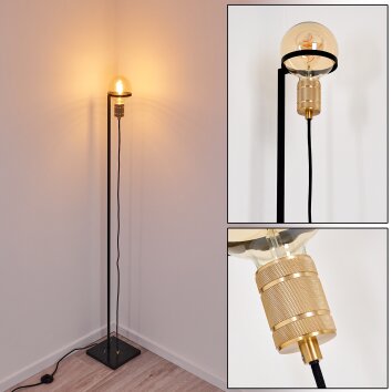 OKUDARI Floor Lamp gold, brass, black, 1-light source