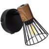 Brilliant MANAMA wall spotlight Dark wood, black, 1-light source