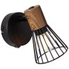 Brilliant MANAMA wall spotlight Dark wood, black, 1-light source