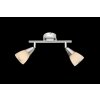Globo ceiling light chrome, glass, 2-light sources