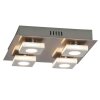 Brilliant Transit wall and ceiling light LED matt nickel, 4-light sources