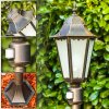 HONGKONG FROST outdoor floor lamp brown, gold, 1-light source, Motion sensor