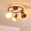 Ceiling Light Tina rust-coloured, 3-light sources