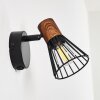 Wall Light Errested Dark wood, black, 1-light source