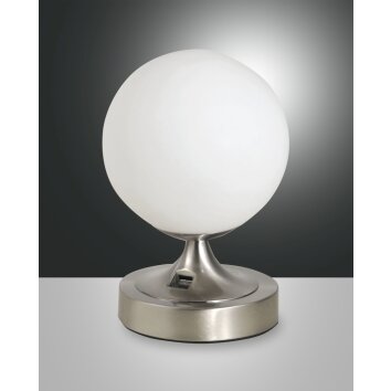Fabas Luce PERLA Table Lamp polished nickel, 1-light source