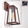 ZAKOPANE Outdoor Wall Light rust-coloured, black, 1-light source