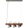 Pendant Light Brilliant Plow Dark wood, black, 3-light sources
