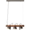 Pendant Light Brilliant Plow Dark wood, black, 3-light sources