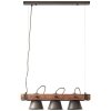 Pendant Light Brilliant Plow Dark wood, black, 3-light sources
