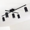 Ceiling Light Zuoz chrome, black, 5-light sources