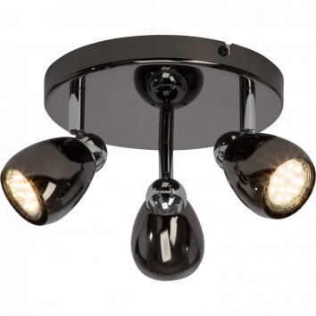 Brilliant MILANO ceiling light LED chrome, black, 3-light sources