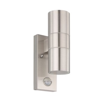 Eglo RIGA Outdoor Wall Light LED stainless steel, 2-light sources, Motion sensor